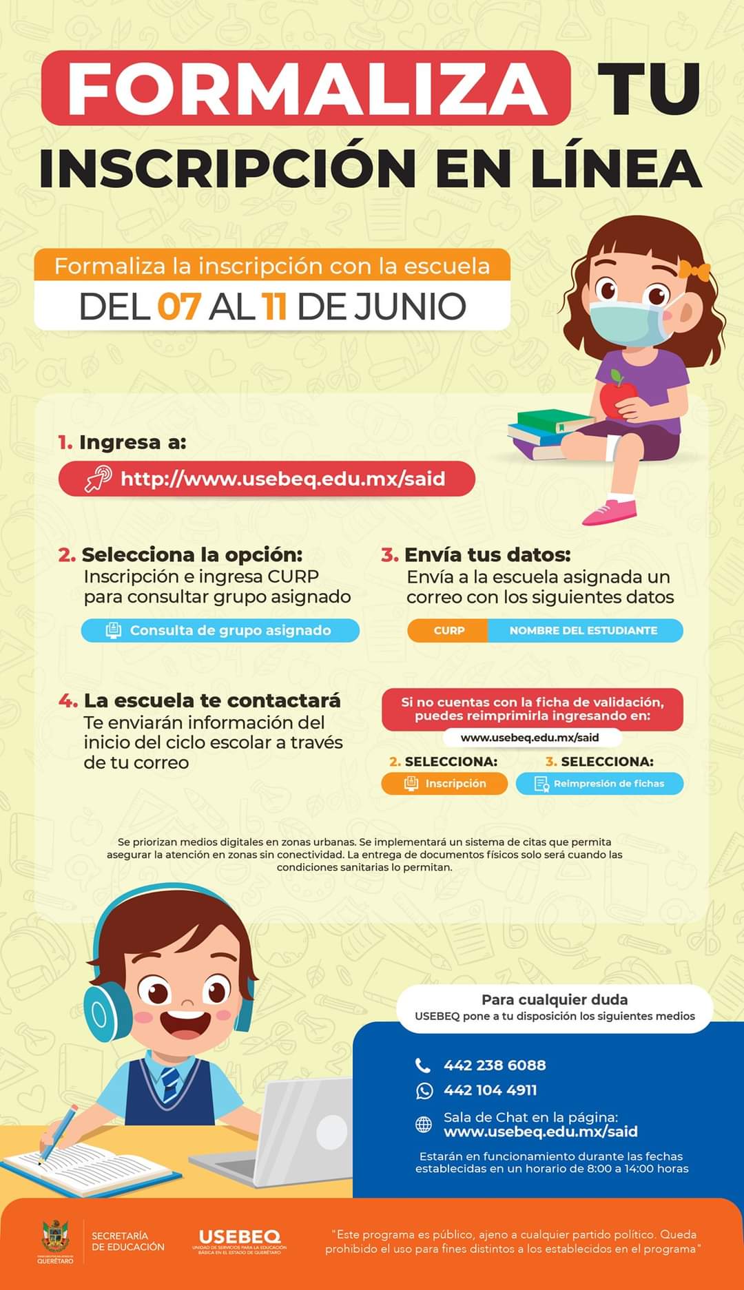 Formaliza tu proceso de inscripción, alumnos de nuevo ingreso (da click en la imagen).